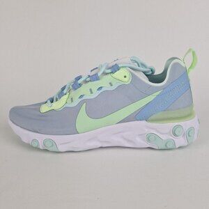 W Nike React Element 55 White Grey Sneakers Women Running Size 6